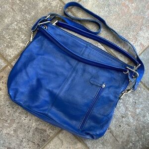 Leather tote bag